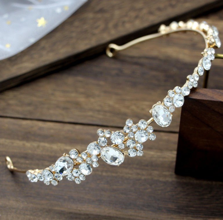 Rhinestone headband diadem wedding dress accessories - Luzilly Bridal & Apparel