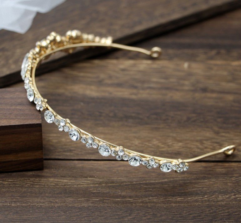 Rhinestone headband diadem wedding dress accessories - Luzilly Bridal & Apparel