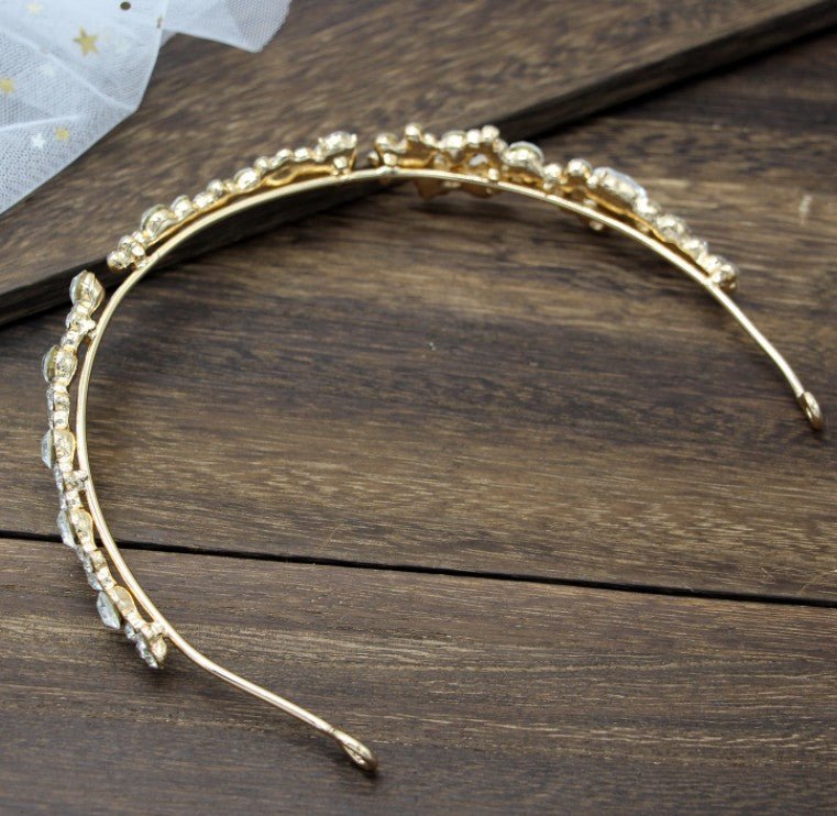 Rhinestone headband diadem wedding dress accessories - Luzilly Bridal & Apparel