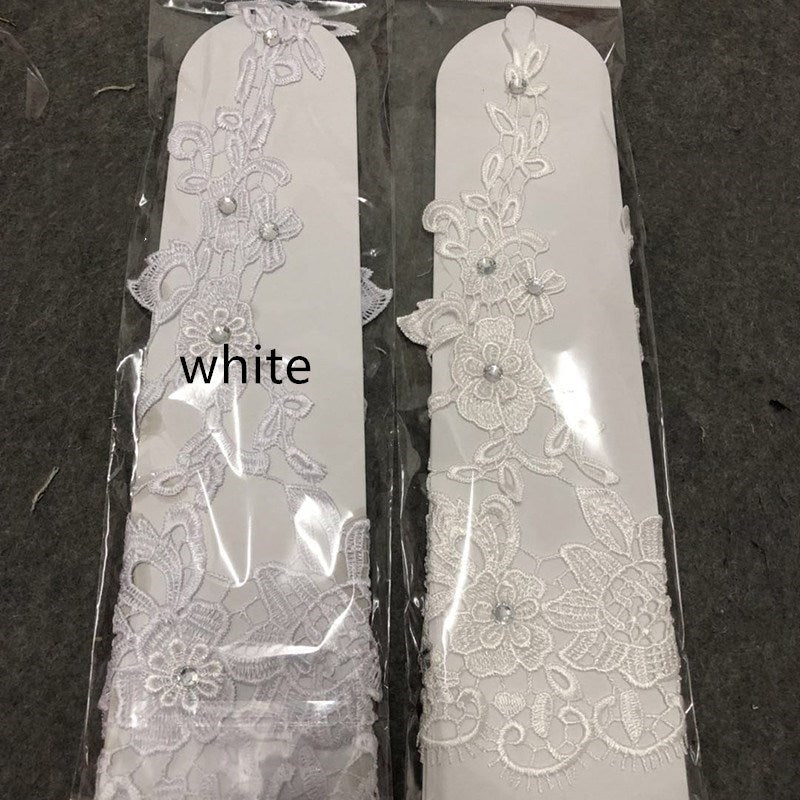 Rhinestone Knit Bridal Gloves - Luzilly Bridal & Apparel