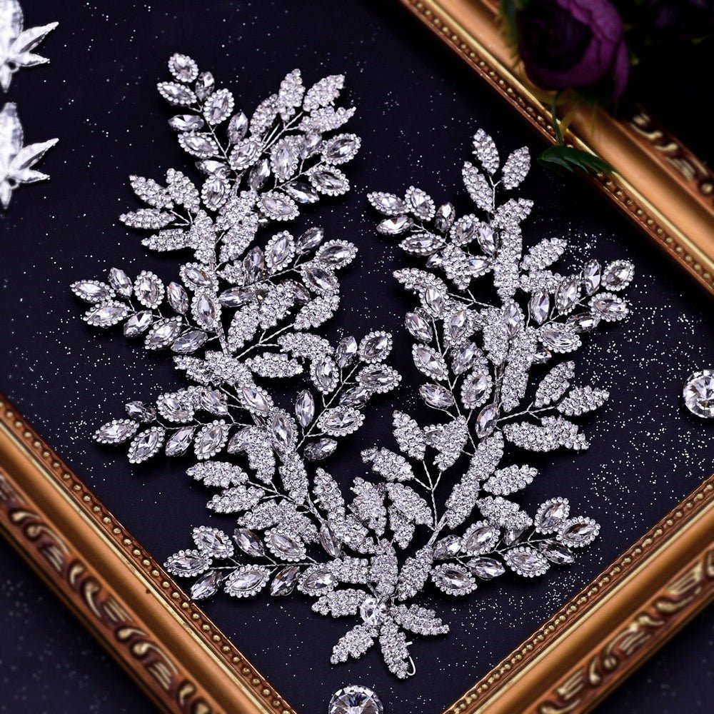 Rhinestone Lace Flower Bridal Headband - Luzilly Bridal & Apparel
