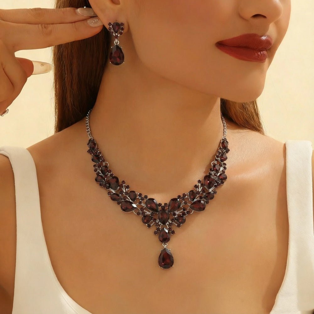 Rhinestone Party Jewelry Set - Luzilly Bridal & Apparel