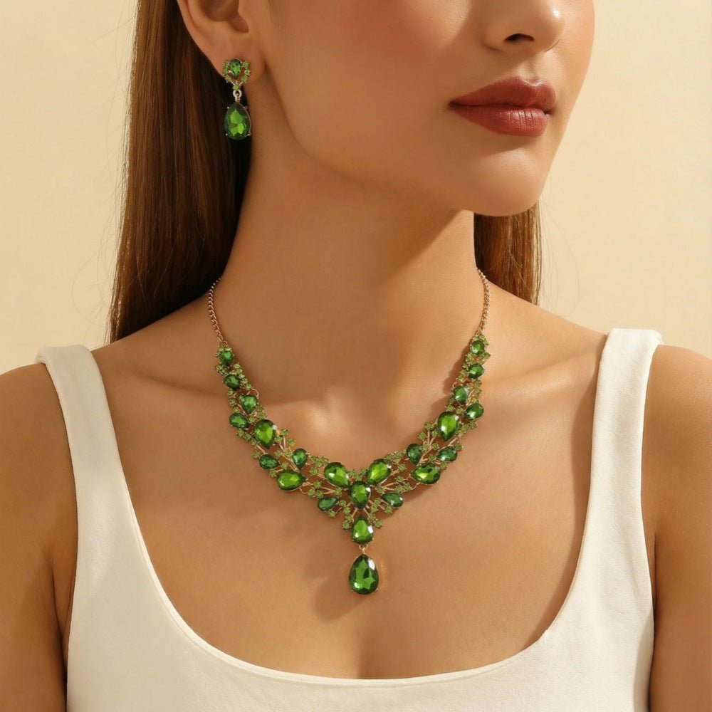 Rhinestone Party Jewelry Set - Luzilly Bridal & Apparel