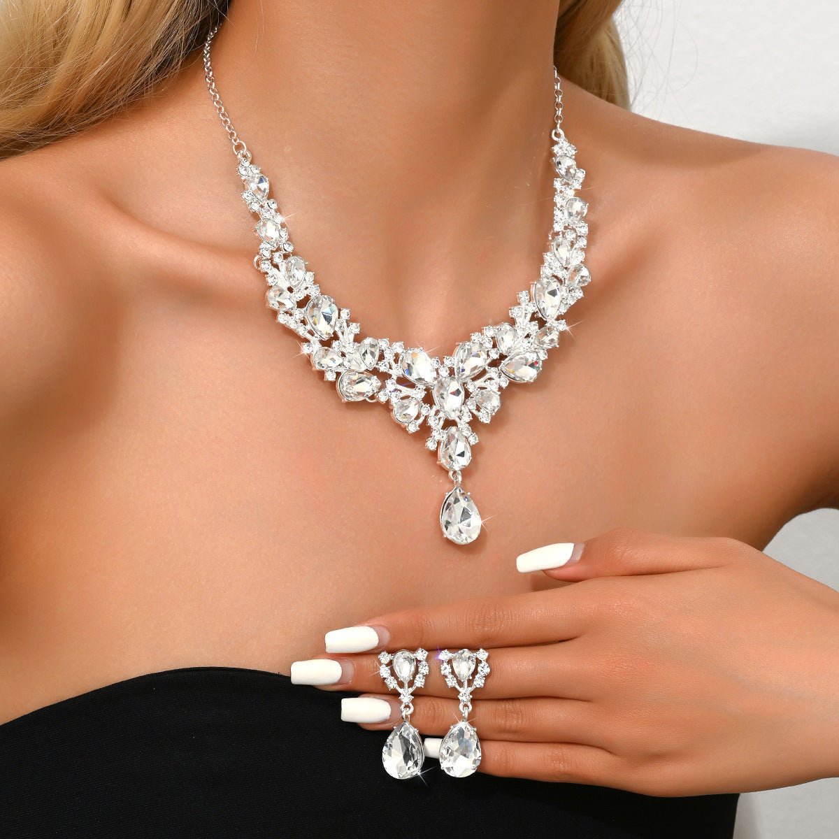 Rhinestone Party Jewelry Set - Luzilly Bridal & Apparel
