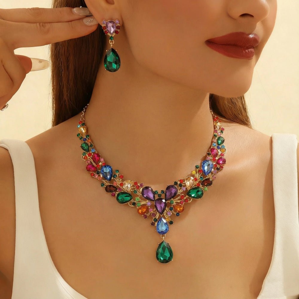 Rhinestone Party Jewelry Set - Luzilly Bridal & Apparel