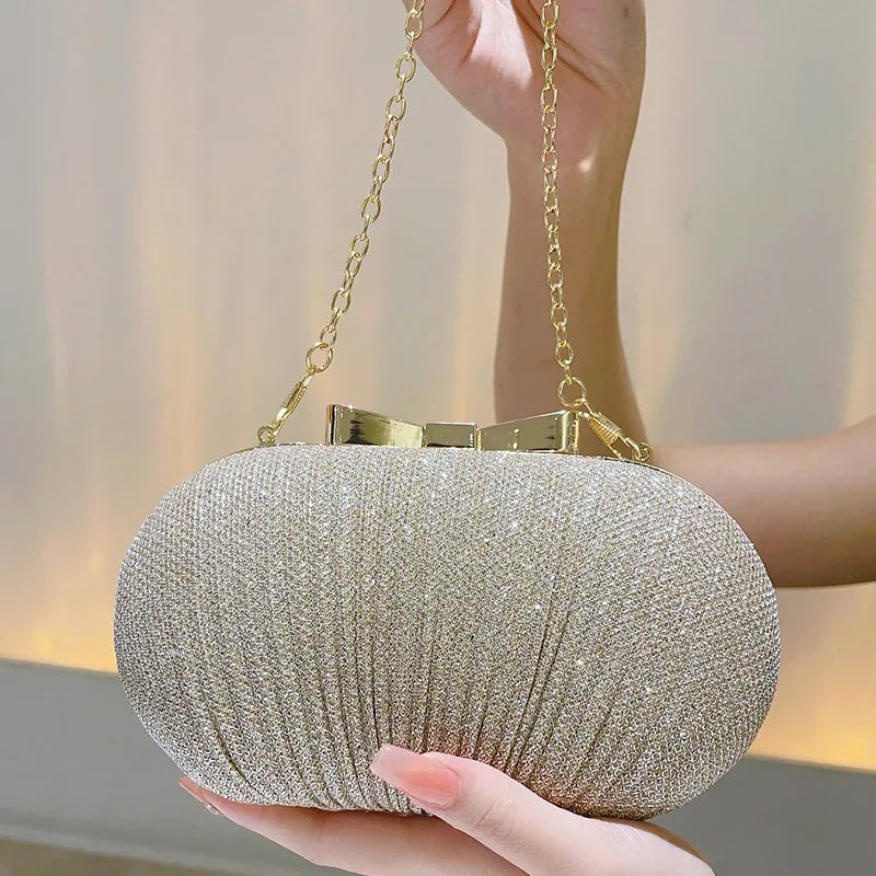 Rhinestone Shell Evening Clutch - Luzilly Bridal & Apparel