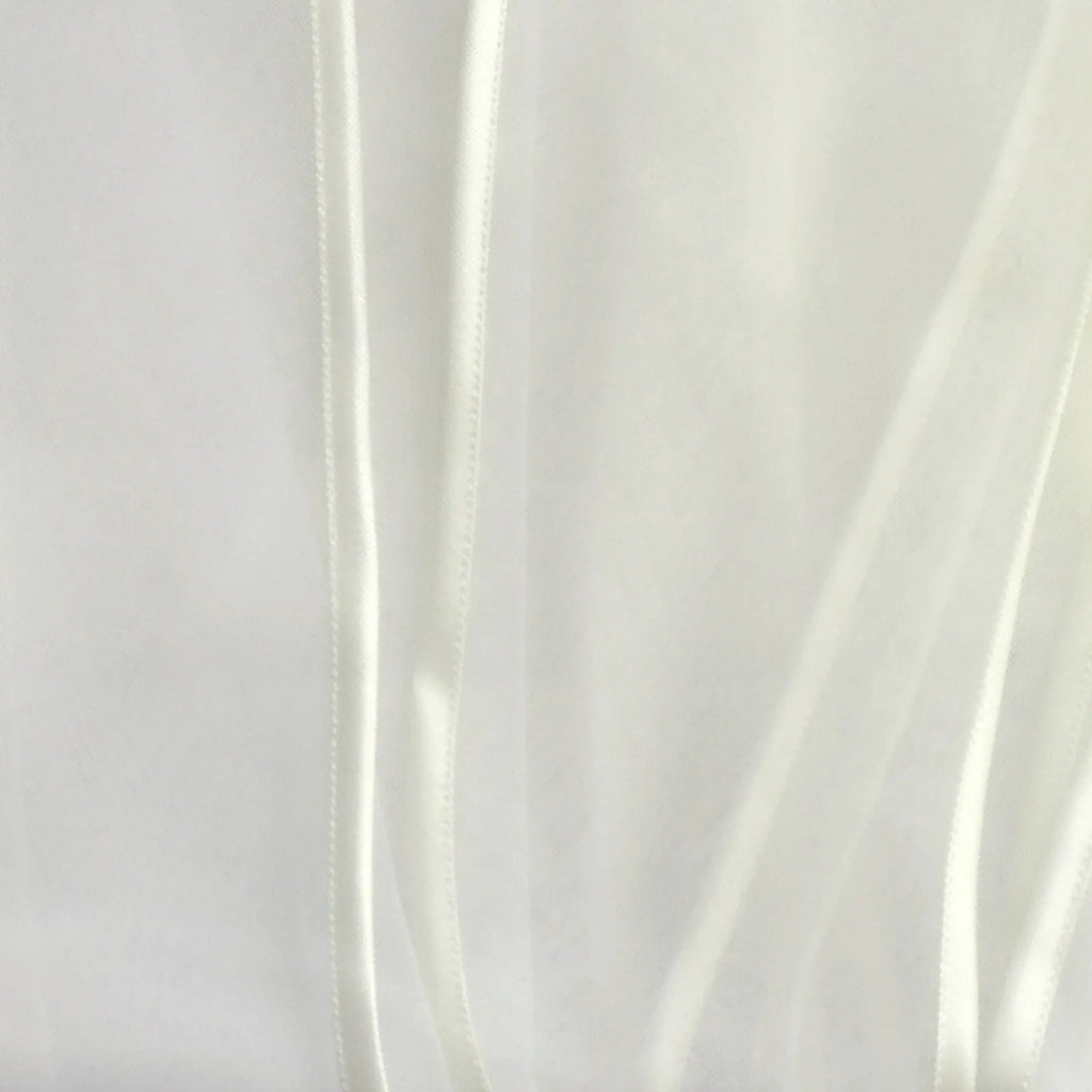 Ribbon Edge Two-Tier Cathedral Wedding Veil - Luzilly Bridal & Apparel