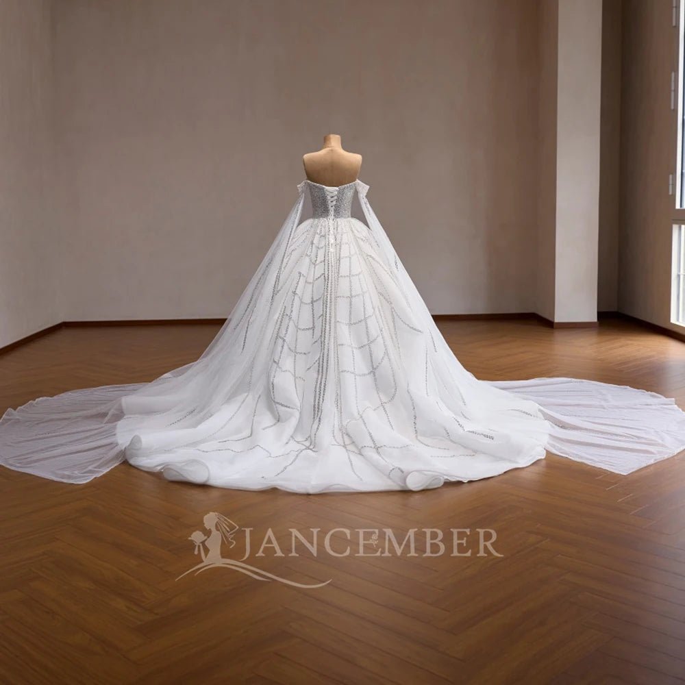 Romantic Bohemian Lace Wedding Gown - Luzilly Bridal & Apparel