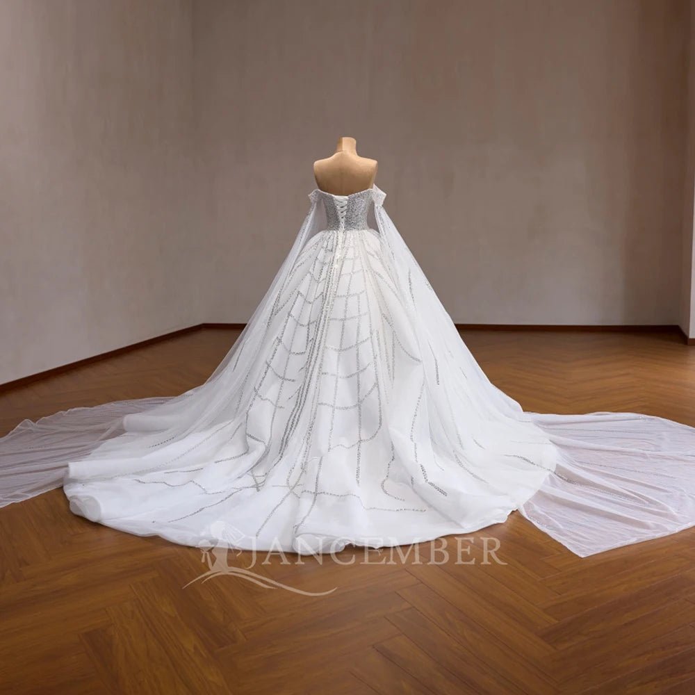 Romantic Bohemian Lace Wedding Gown - Luzilly Bridal & Apparel