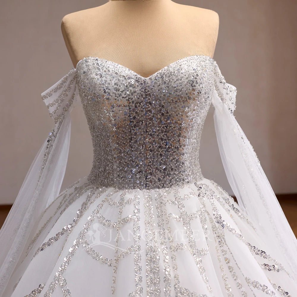 Romantic Bohemian Lace Wedding Gown - Luzilly Bridal & Apparel