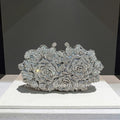 Rose Crystal Flower Evening Clutch - Luzilly Bridal & Apparel