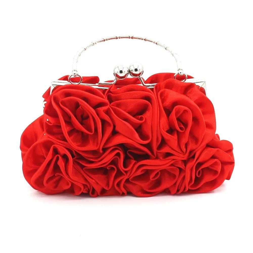 Rose Flower Minaudiere Clutch - Luzilly Bridal & Apparel