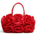 Rose Flower Satin Evening Tote - Luzilly Bridal & Apparel