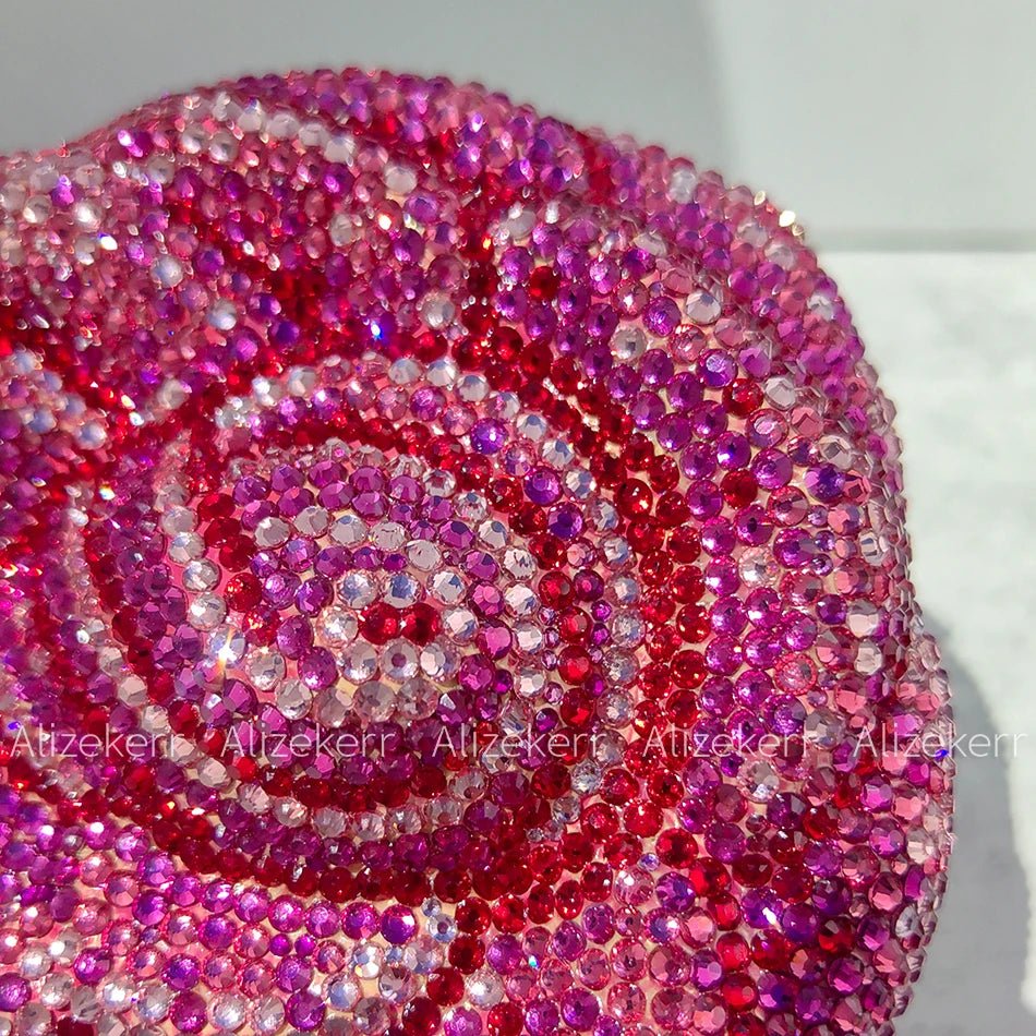 Rose-Shaped Flower Evening Clutch - Luzilly Bridal & Apparel