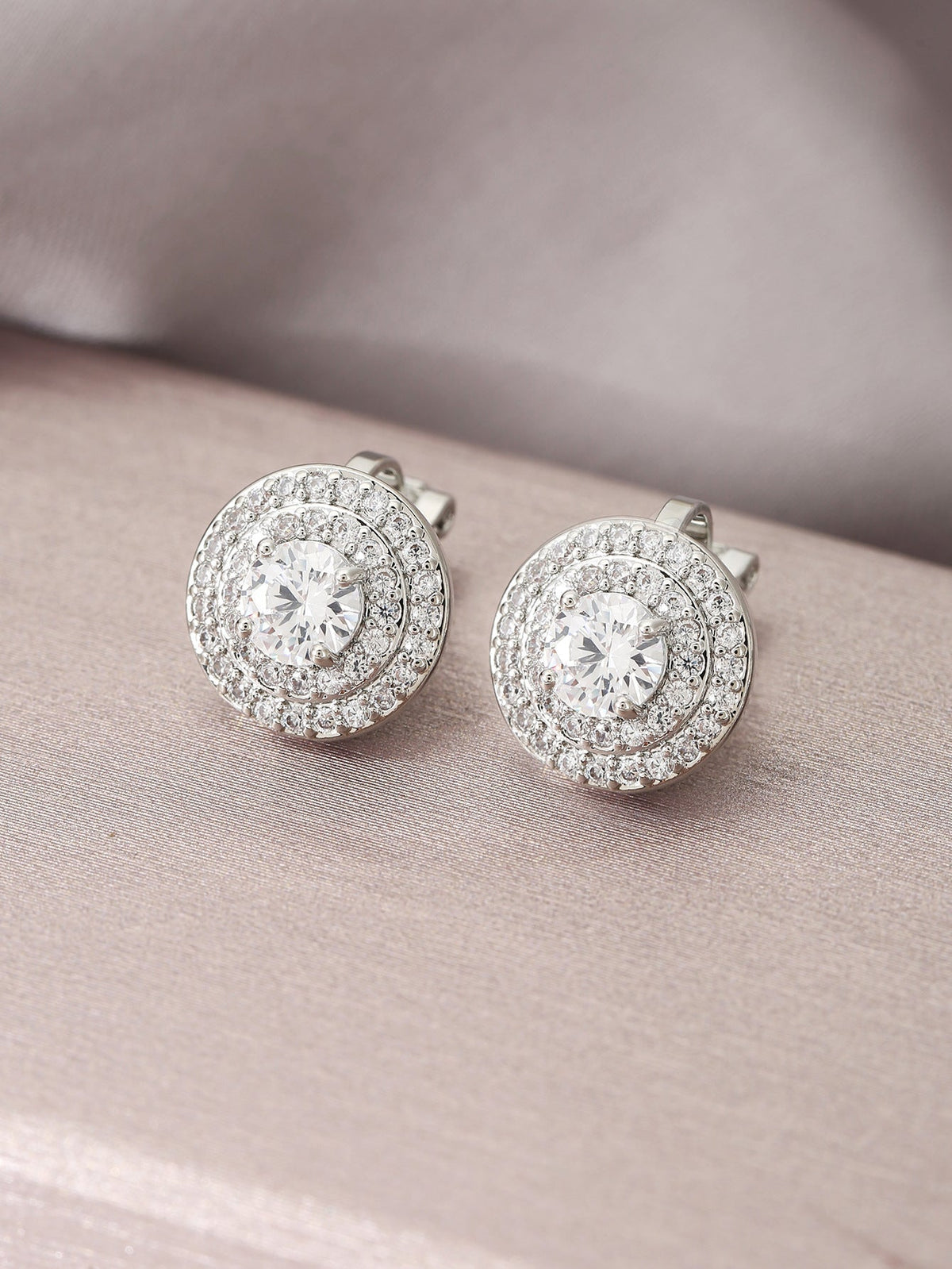 Round Crystal Clip-On Earrings - Luzilly Bridal & Apparel