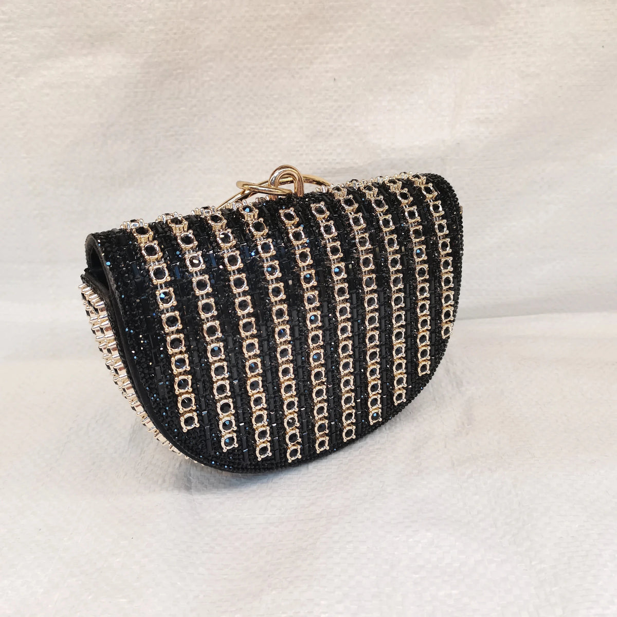 Round Rhinestone Evening Clutch - Luzilly Bridal & Apparel