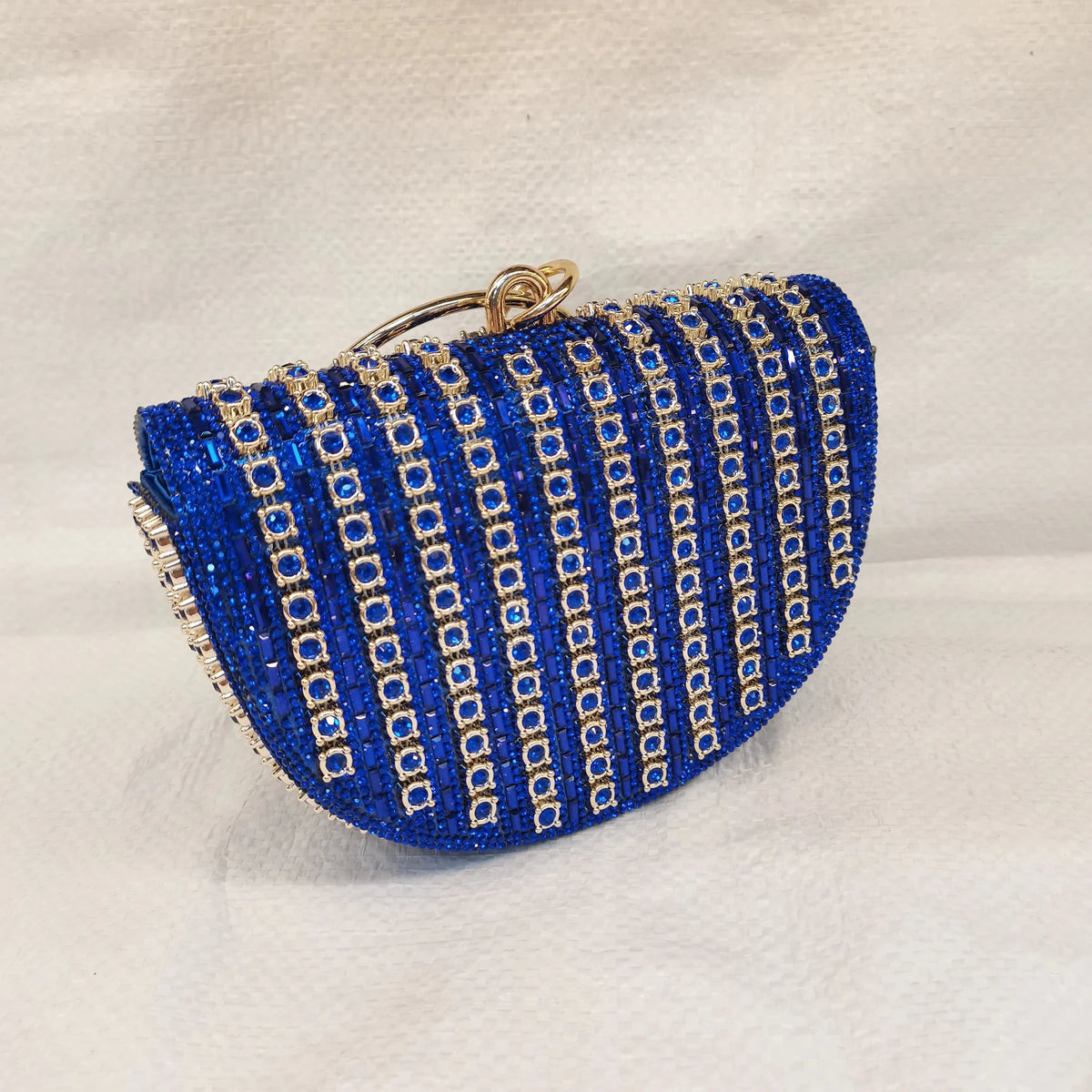 Round Rhinestone Evening Clutch - Luzilly Bridal & Apparel