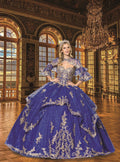 Royal Blue & Gold Quinceañera Ball Gown - Luzilly Bridal & Apparel