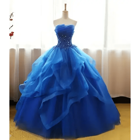 Royal Blue One-Shoulder Cocktail Dress - Luzilly Bridal & Apparel