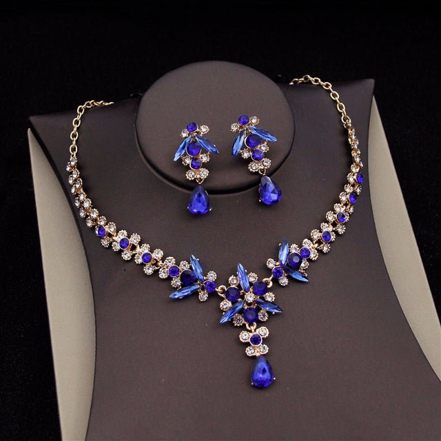 Royal Queen Bridal Jewelry Sets For Women Luxury Tiaras Crow - Luzilly Bridal & Apparel
