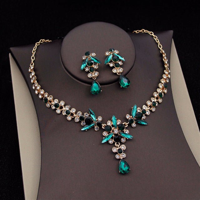 Royal Queen Bridal Jewelry Sets For Women Luxury Tiaras Crow - Luzilly Bridal & Apparel