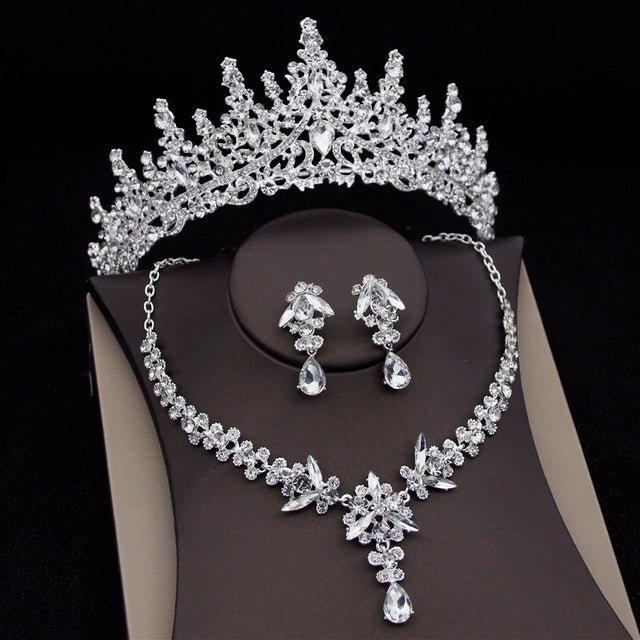 Royal Queen Bridal Jewelry Sets For Women Luxury Tiaras Crow - Luzilly Bridal & Apparel