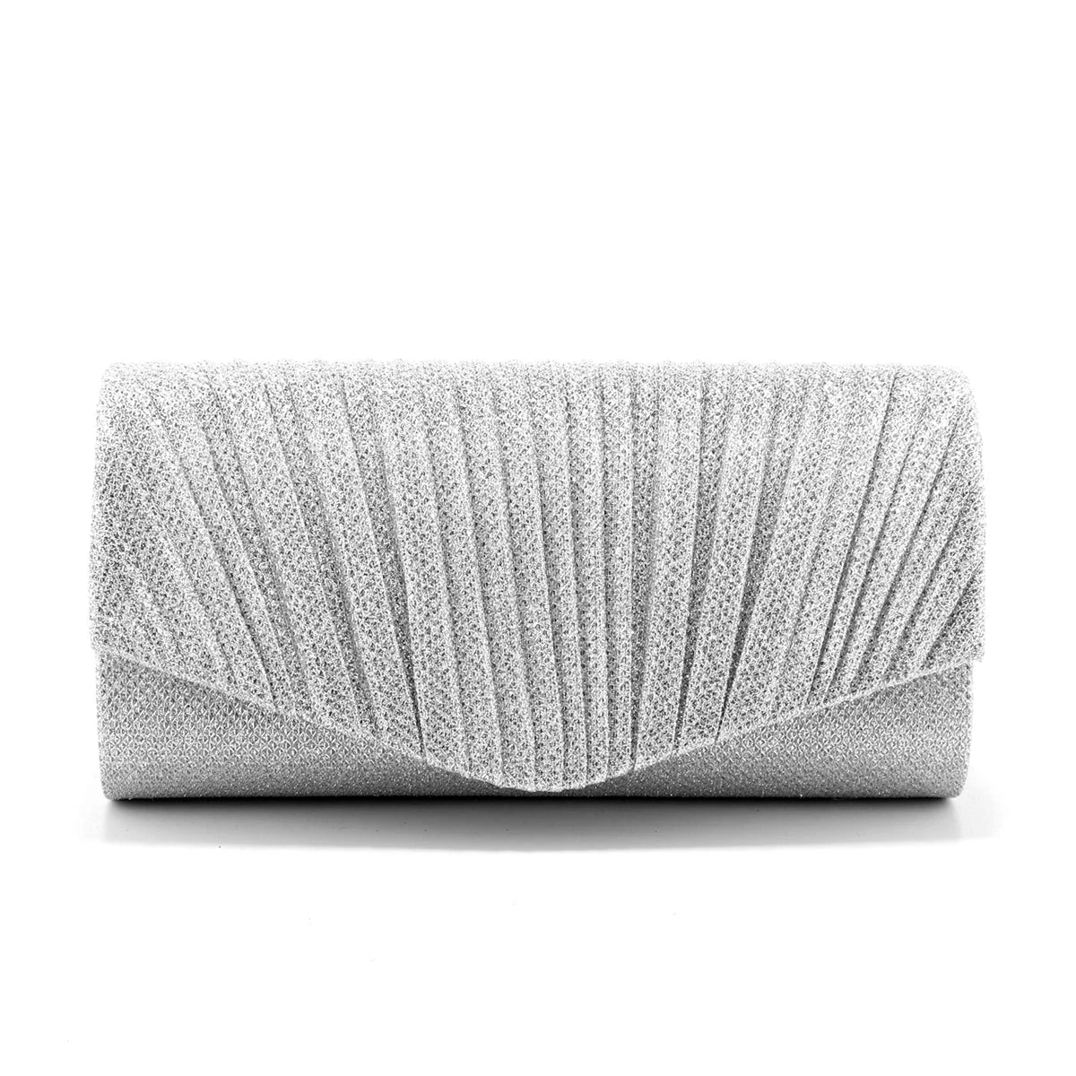 Ruched Sequined Envelope Clutch - Luzilly Bridal & Apparel