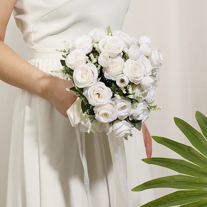 Rustic Wheat and Greenery Wedding Bouquet - Luzilly Bridal & Apparel