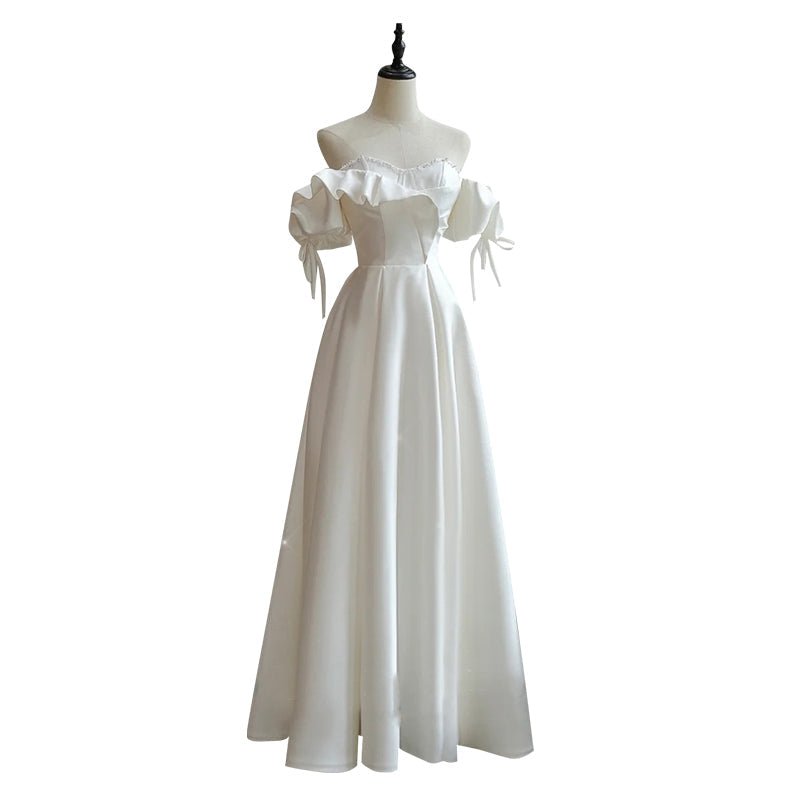 Satin Light Wedding Dress Bride French Super Fairy - Luzilly Bridal & Apparel
