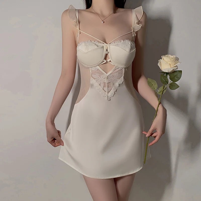 Satin Nightgown and Robe Cardigan Set - Luzilly Bridal & Apparel