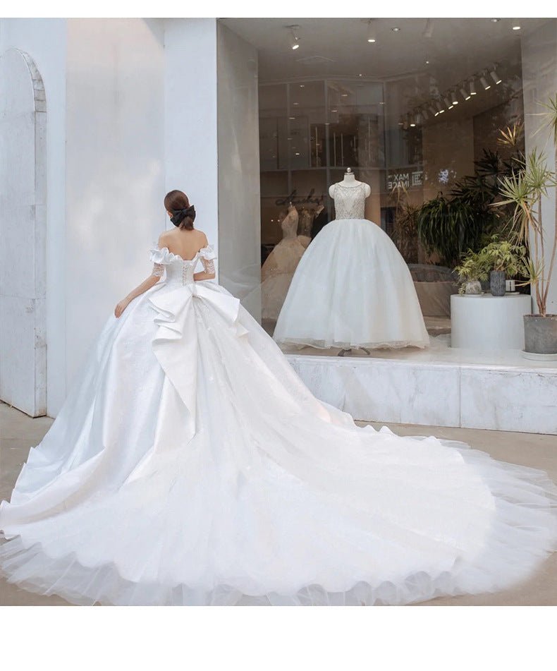 Satin Princess Wedding Dress - Luzilly Bridal & Apparel
