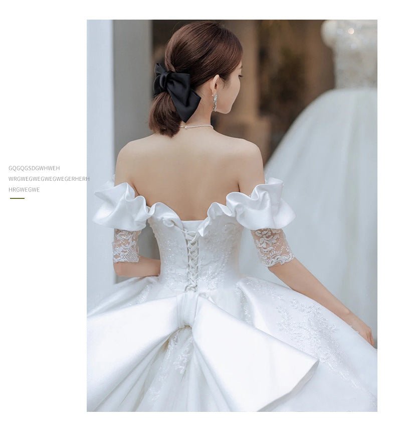 Satin Princess Wedding Dress - Luzilly Bridal & Apparel