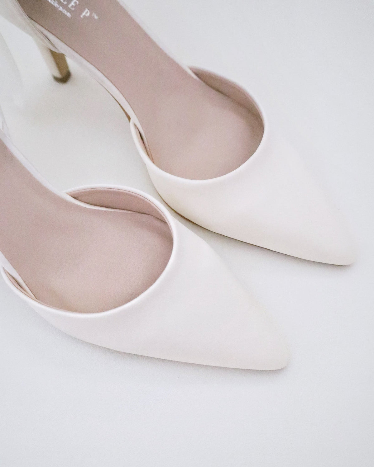 Satin Wedding Heels with Rhinestones Strap - Luzilly Bridal & Apparel