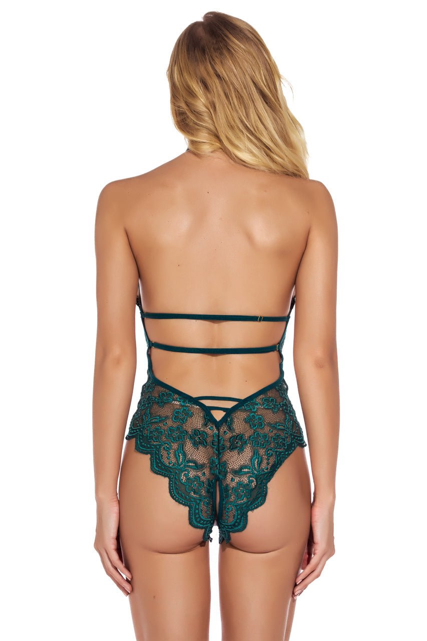 Scalloped Lace Teddy Lingerie - Luzilly Bridal & Apparel