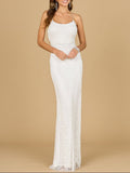 Scoop Neck, Open Back Beaded Bridal Gown - Luzilly Bridal & Apparel