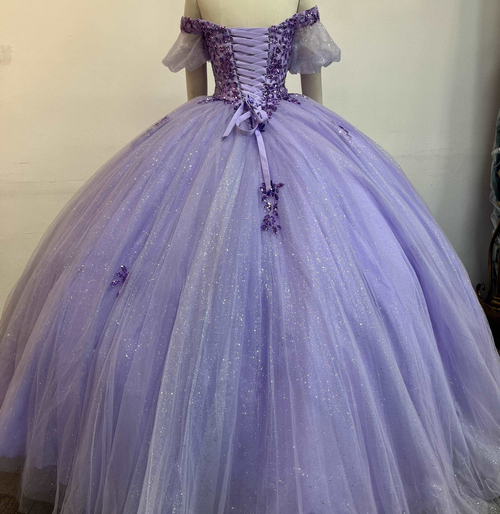 Sequin & Beaded Chiffon Quinceañera Gown - Luzilly Bridal & Apparel