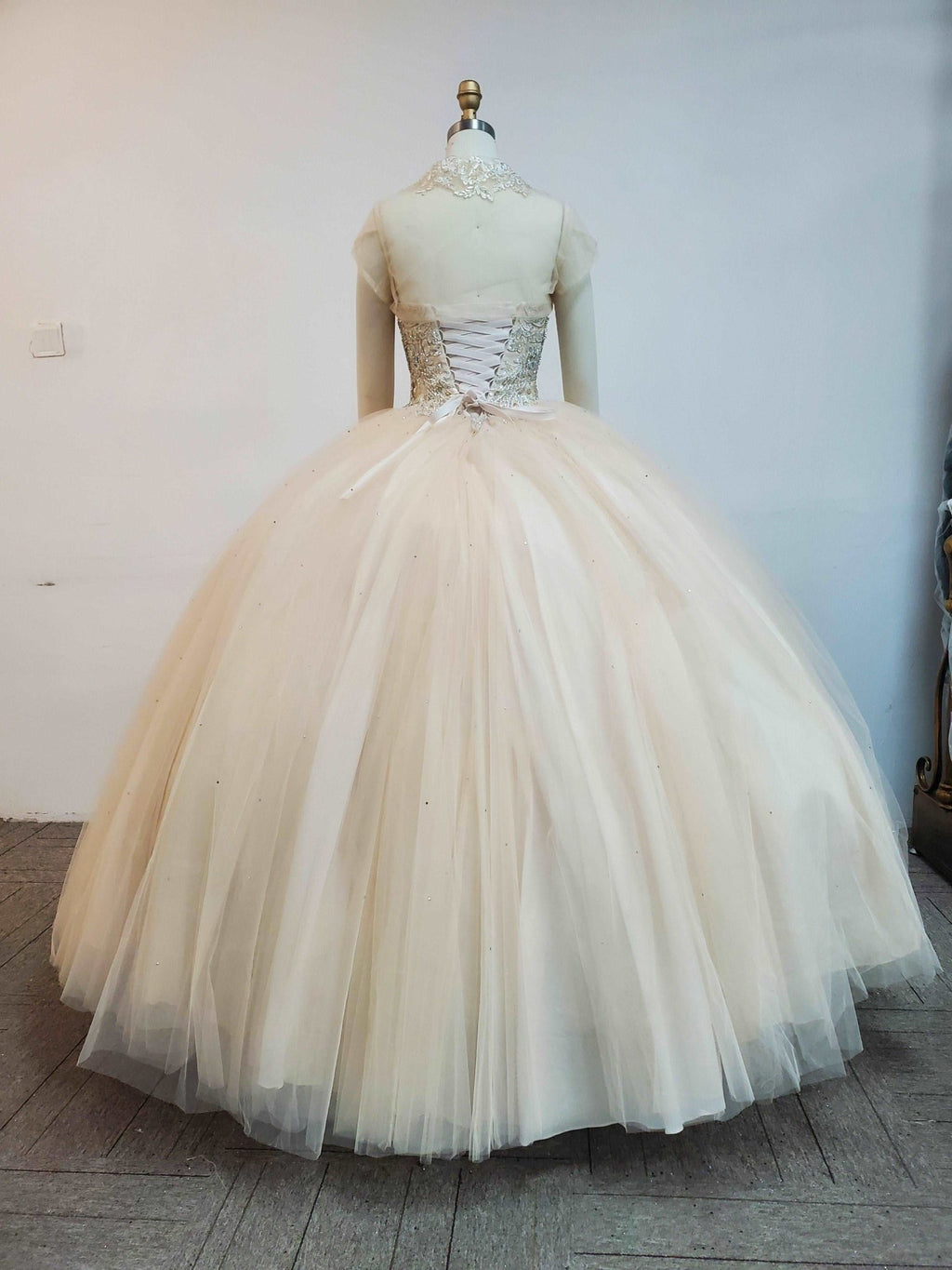 Sequin & Beaded Tulle Quinceañera Gown - Luzilly Bridal & Apparel