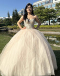 Sequin & Beaded Tulle Quinceañera Gown - Luzilly Bridal & Apparel