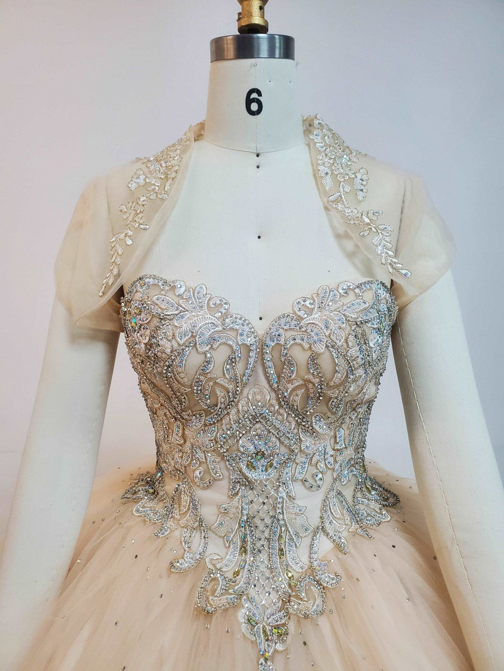 Sequin & Beaded Tulle Quinceañera Gown - Luzilly Bridal & Apparel