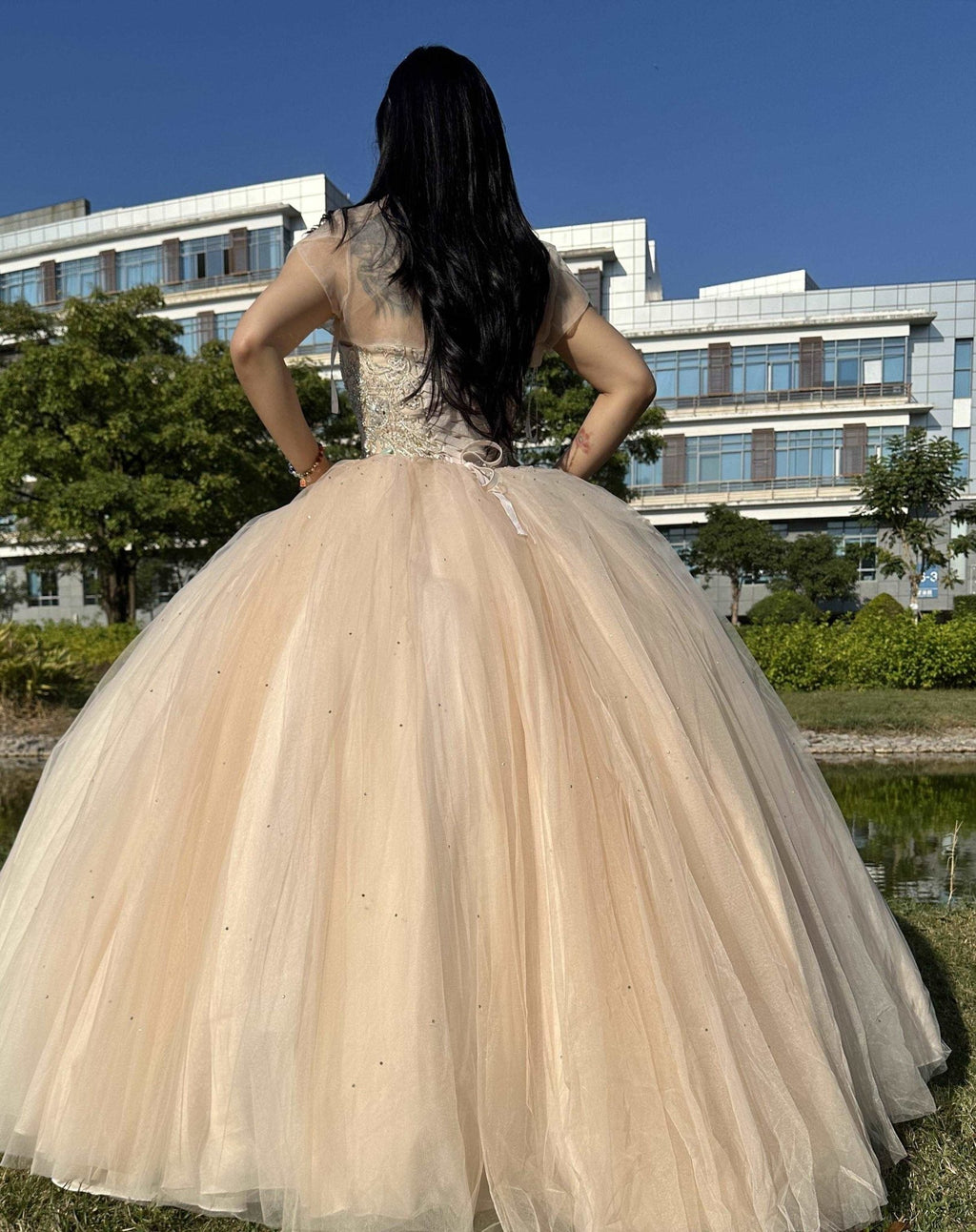Sequin & Beaded Tulle Quinceañera Gown - Luzilly Bridal & Apparel