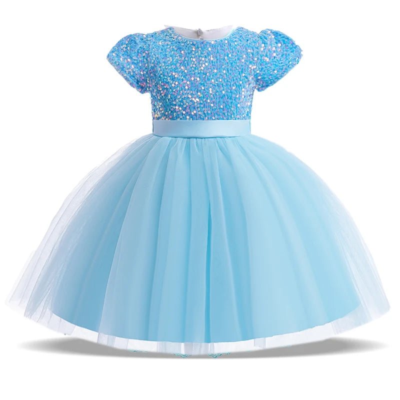 Sequin Bow Party Dress for Girls - Luzilly Bridal & Apparel