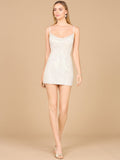 Sequin Cowl Neck Bridal Mini Dress - Luzilly Bridal & Apparel