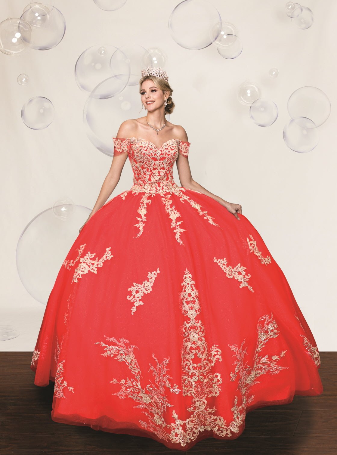 Sequin & Diamanté Quinceañera Ball Gown - Luzilly Bridal & Apparel