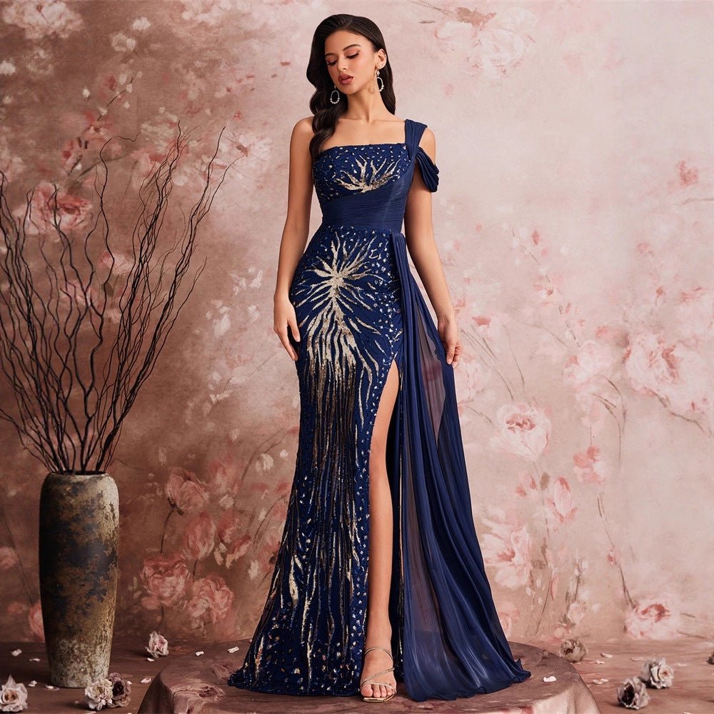 Sequin Fishtail Bridesmaid Dress - Luzilly Bridal & Apparel