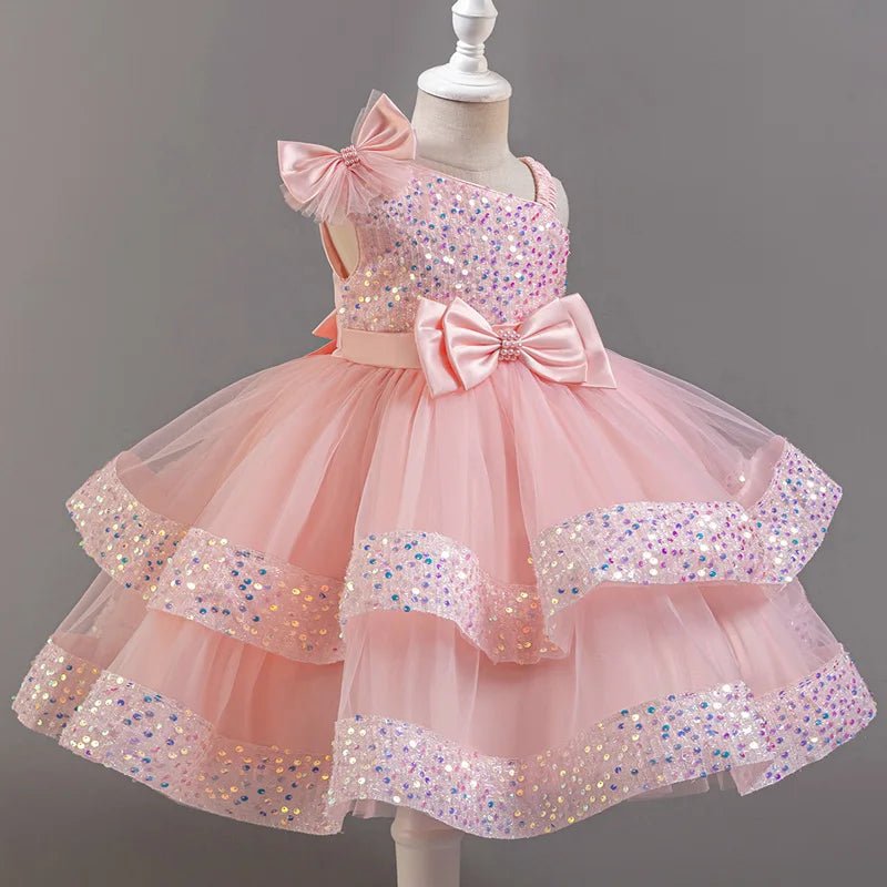Sequin Flower Sleeveless Flower Girl Dress - Luzilly Bridal & Apparel