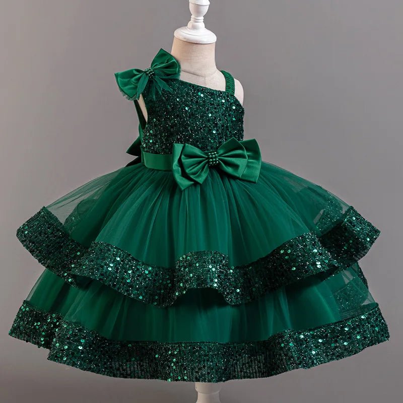 Sequin Flower Sleeveless Flower Girl Dress - Luzilly Bridal & Apparel