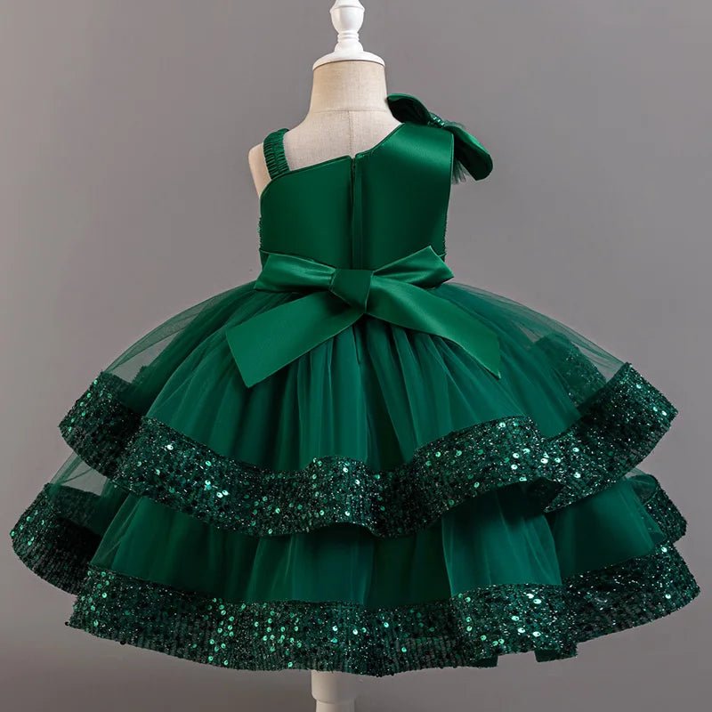 Sequin Flower Sleeveless Flower Girl Dress - Luzilly Bridal & Apparel