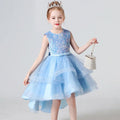Sequin Lace Mesh Sleeveless Flower Girl Dress - Luzilly Bridal & Apparel