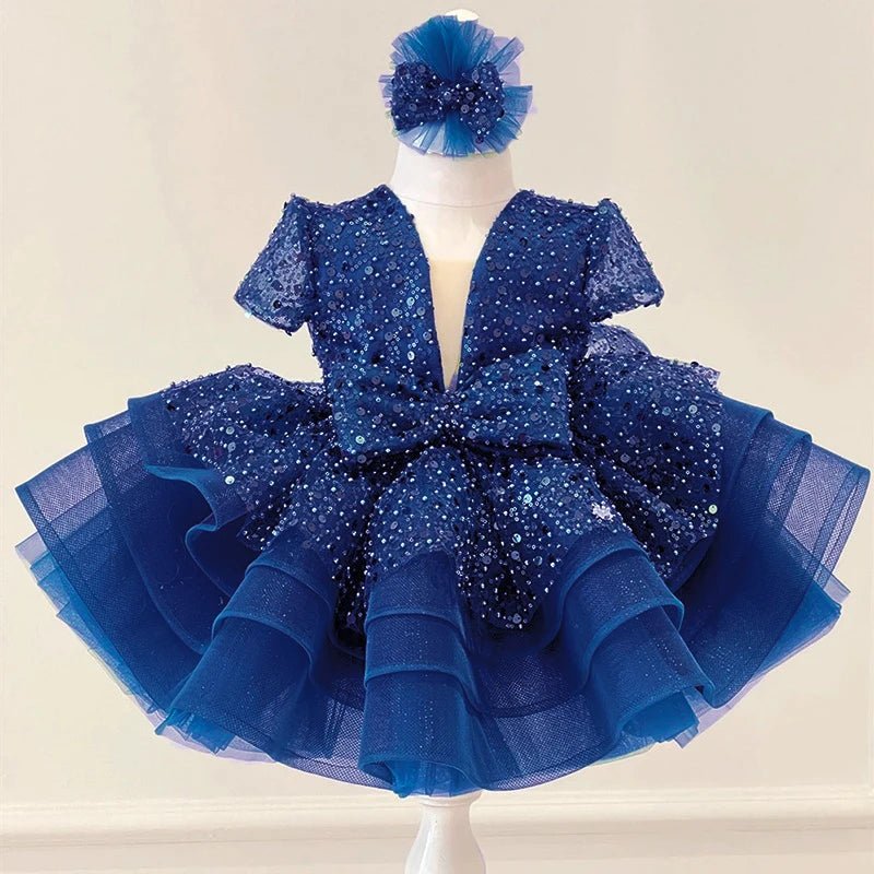Sequined Ball Gown Flower Girl Dress - Luzilly Bridal & Apparel