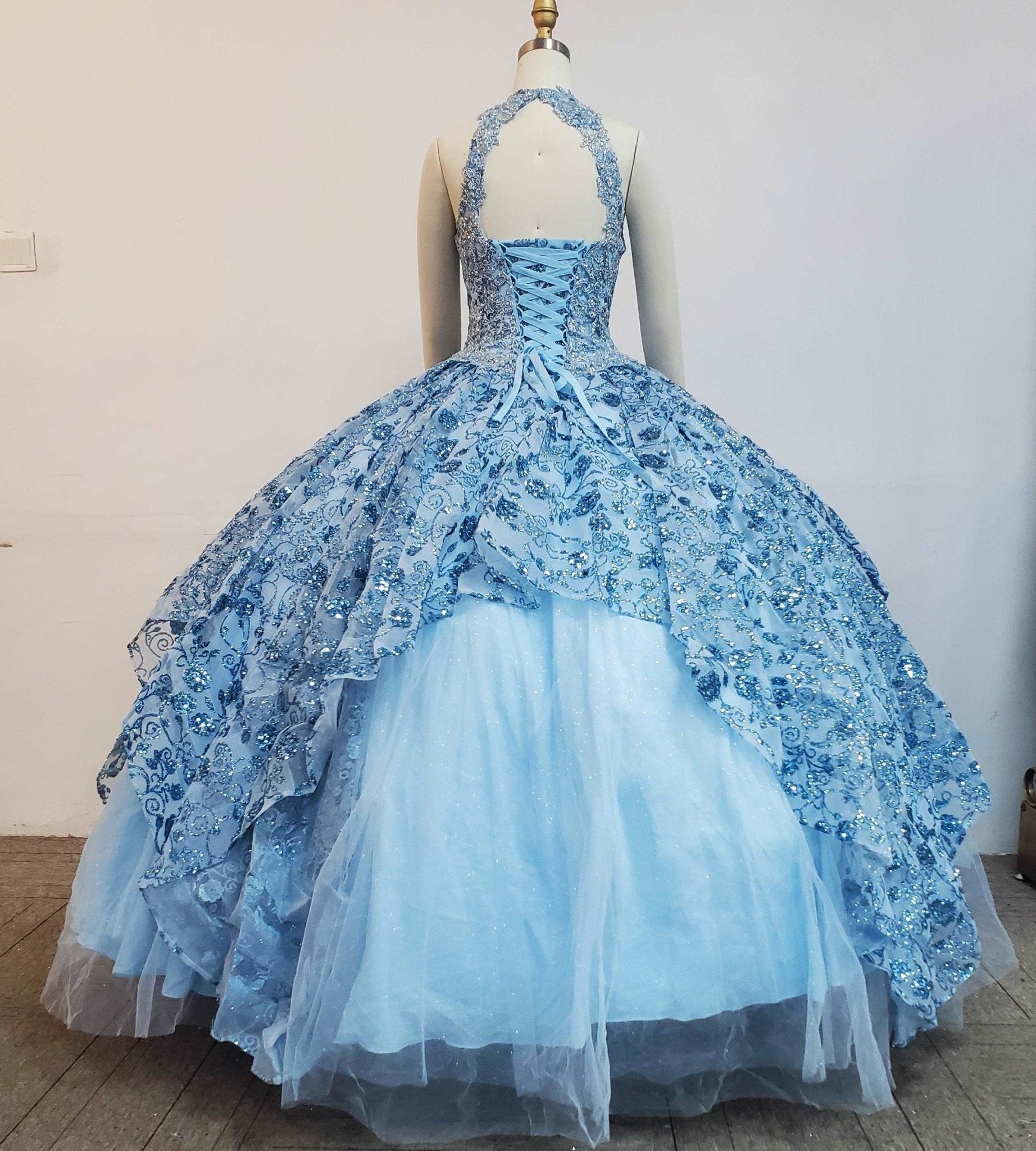 Sequined Mermaid Quinceañera Gown - Luzilly Bridal & Apparel